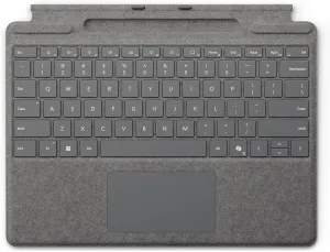 Microsoft Surface Pro Keyboard for Surface Pro Copilot  (11th Edition), Pro 9 and 8 with Pen Storage, Alcantara Material, Platinum