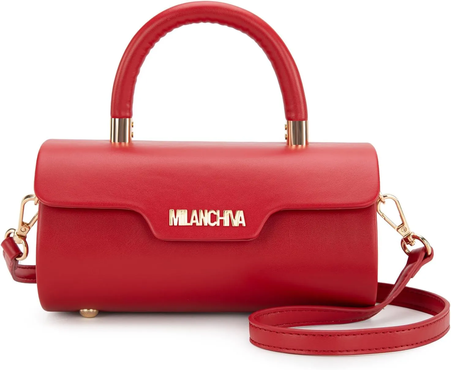 Milan Chiva Small Bags for Women Designer Mini Top Handle Purse Cute Handbags Barrel Shape Purse