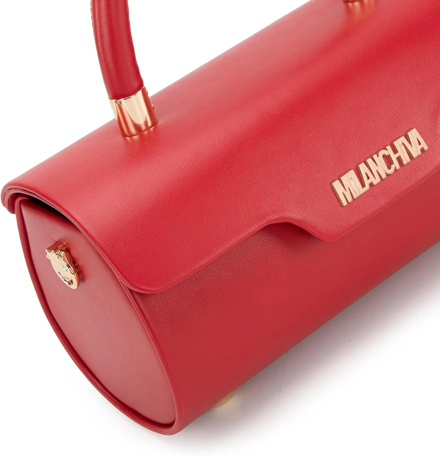 Milan Chiva Small Bags for Women Designer Mini Top Handle Purse Cute Handbags Barrel Shape Purse
