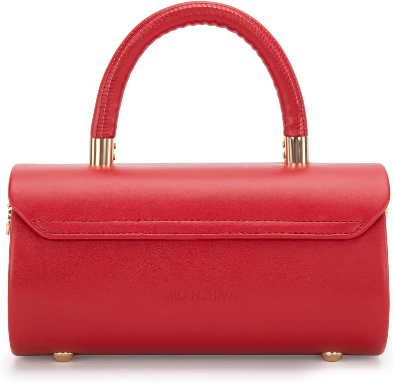 Milan Chiva Small Bags for Women Designer Mini Top Handle Purse Cute Handbags Barrel Shape Purse
