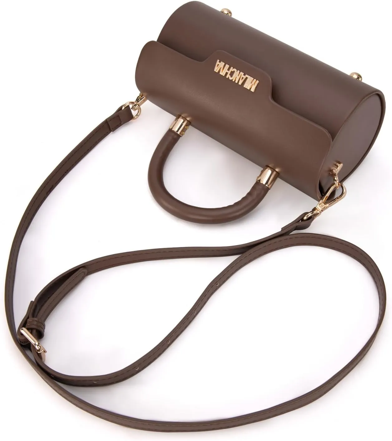 Milan Chiva Small Bags for Women Designer Mini Top Handle Purse Cute Handbags Barrel Shape Purse