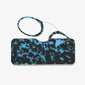 Mini Armless Reading Glasses for Men Women Slim Thin Clip on Nose Readers with Small Portable Case