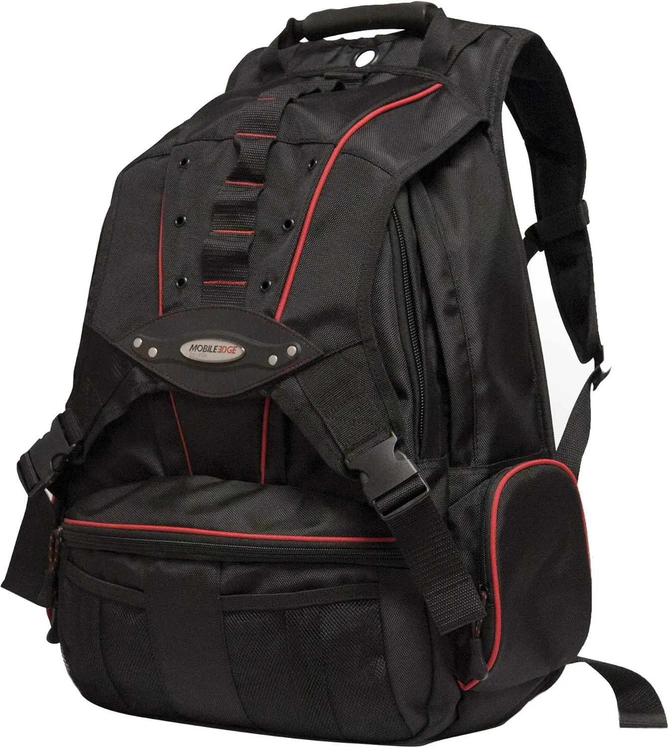 Mobile Edge - Premium 17.3" Laptop/Tablet Backpack - Black/Red Trim (MEBPP7), One Size