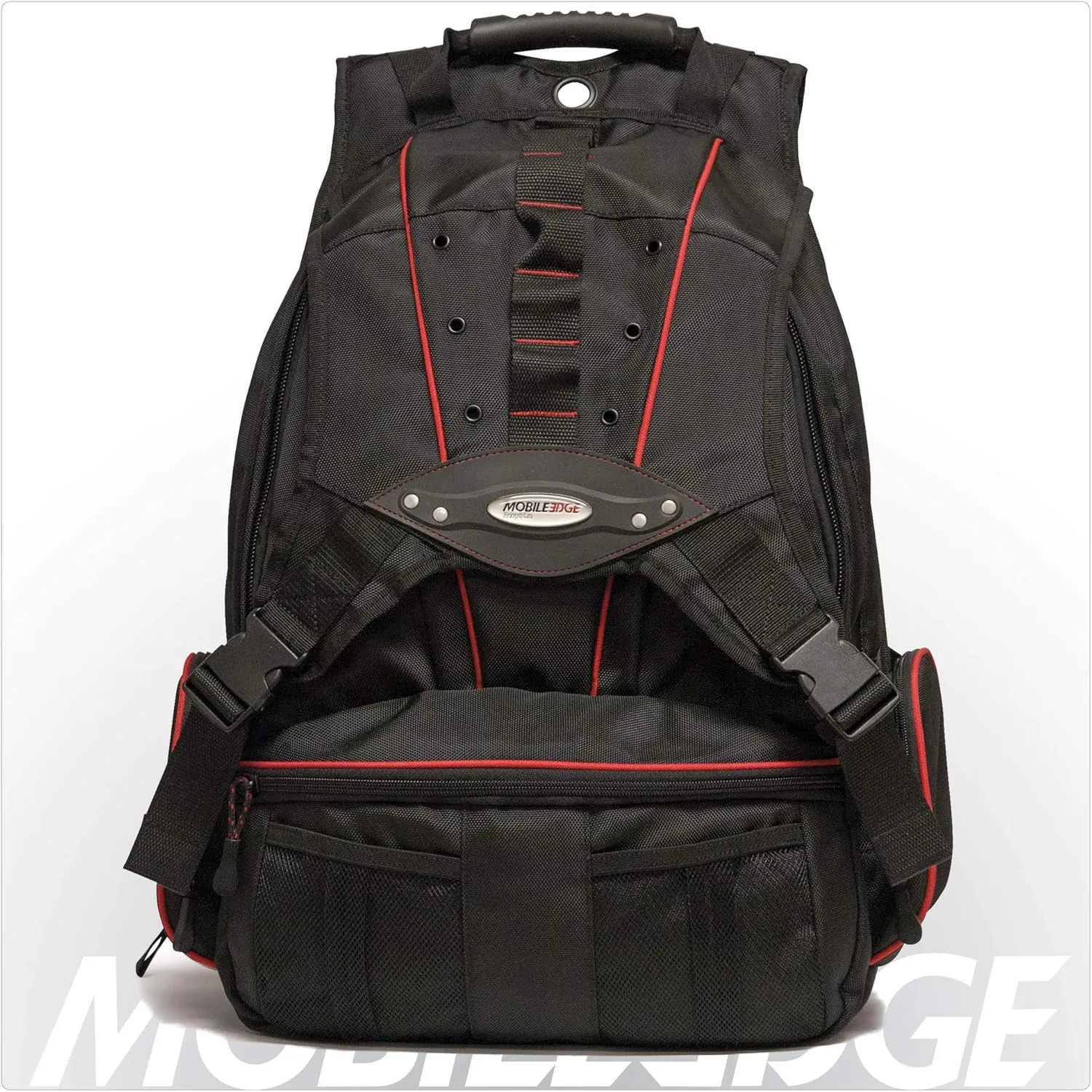 Mobile Edge - Premium 17.3" Laptop/Tablet Backpack - Black/Red Trim (MEBPP7), One Size