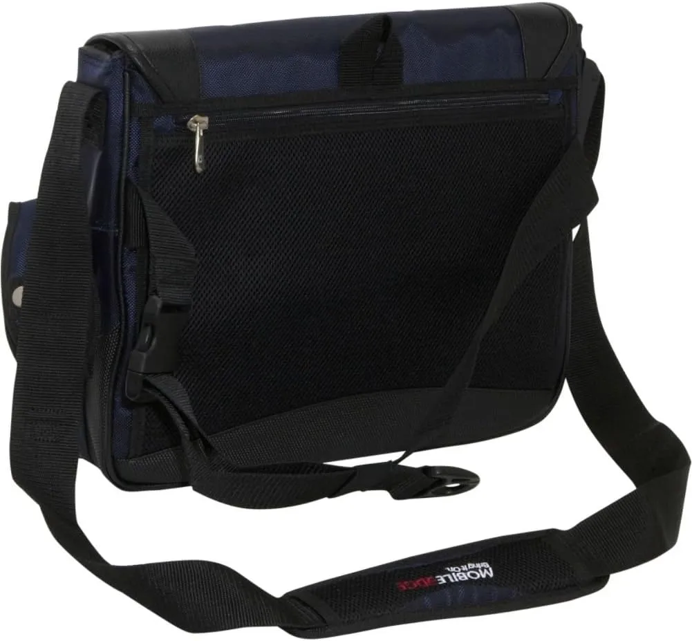 Mobile Edge Premium Laptop Messenger Bag for Men and Women, Travel, Fits Up To 15.4 Inch PCs and Compatible with MacBook 17 Inch, Navy Blue, MEMP03