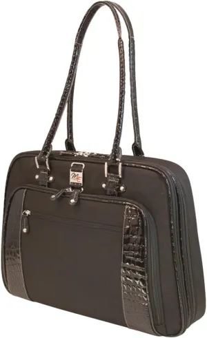 Mobile Edge Women's Onyx, Checkpoint Friendly Laptop Briefcase 16 Inch PC, 17 Inch Compatible with Macbook, Business, Travel, Black