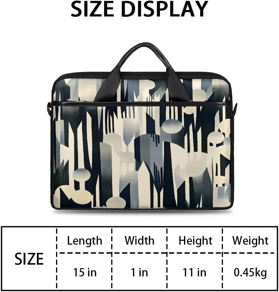 Modern Geometric 15 Inch Laptop Bag Laptop Shoulder Bag Computer Cases for Laptops or Tablets