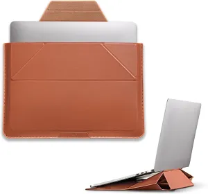 MOFT Laptop Sleeve Bag for MacBook Computer Expandable Storage, Two Adjustable Angles Laptop Stands, Ultra-Slim Stylish Pieces Laptop Case Sleeves, Sienna Brown, 15"-16"
