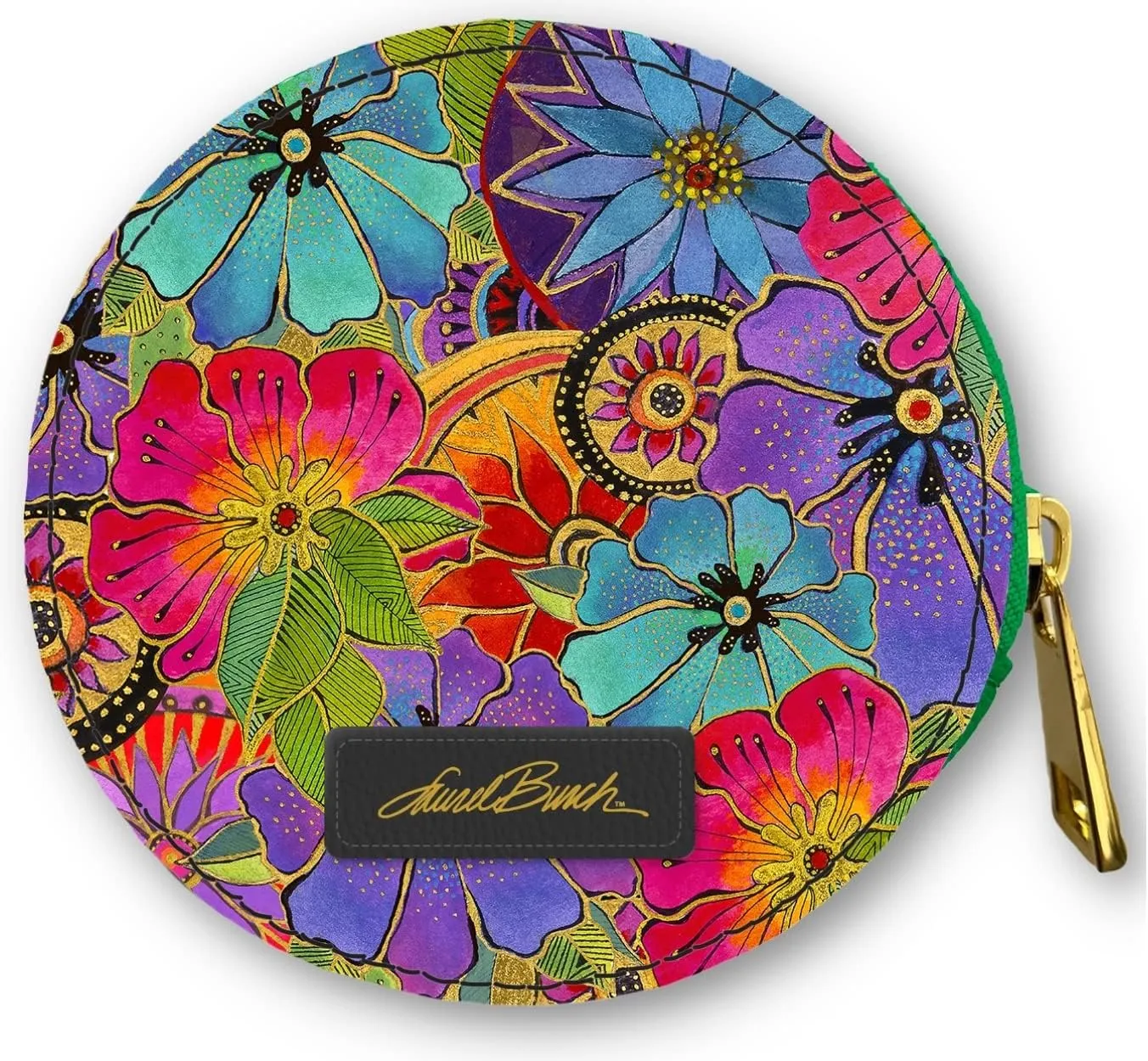 Monarque Round Zipper Case, Signature Artists (Laurel Burch Blossoming Floral)