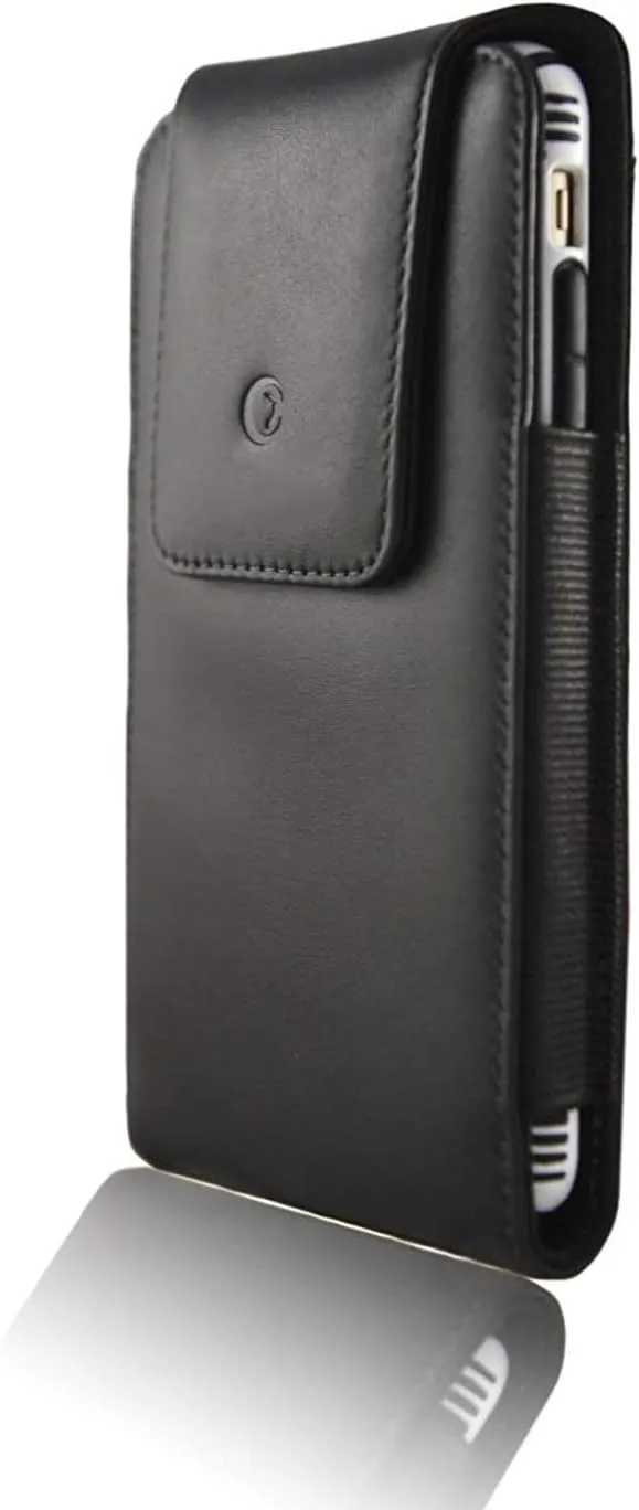 monsoon [Alpha] Genuine Leather Case Holster with Belt Clip for iPhone 13 / iPhone 13 PRO/iPhone 12 / iPhone 12 PRO/iPhone 11 / XR - fits 6.1" iPhone with Slim Case
