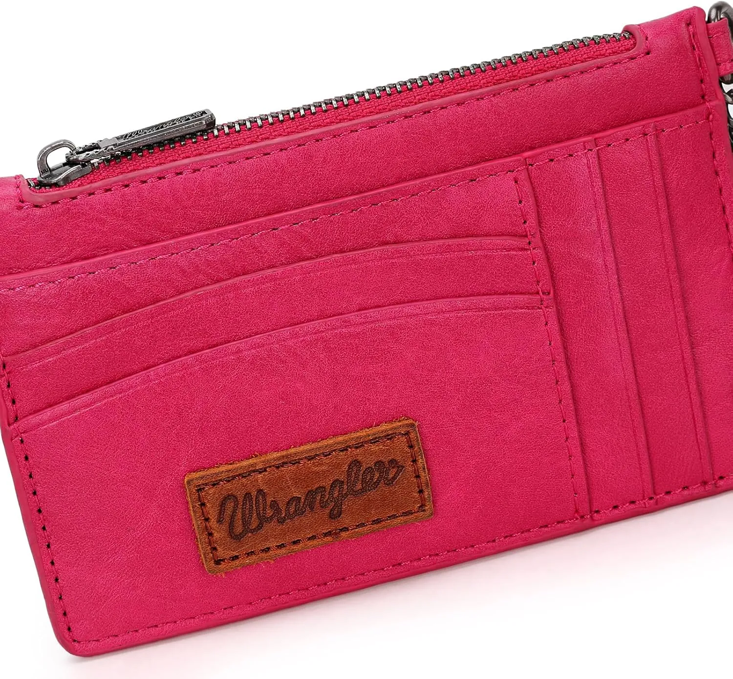 Montana West X Wrangler Credit Card Holder for Women Card & ID Cases Womens Slim Wallet for Cash and Cards Keychain Wallet with Wristlet Strap