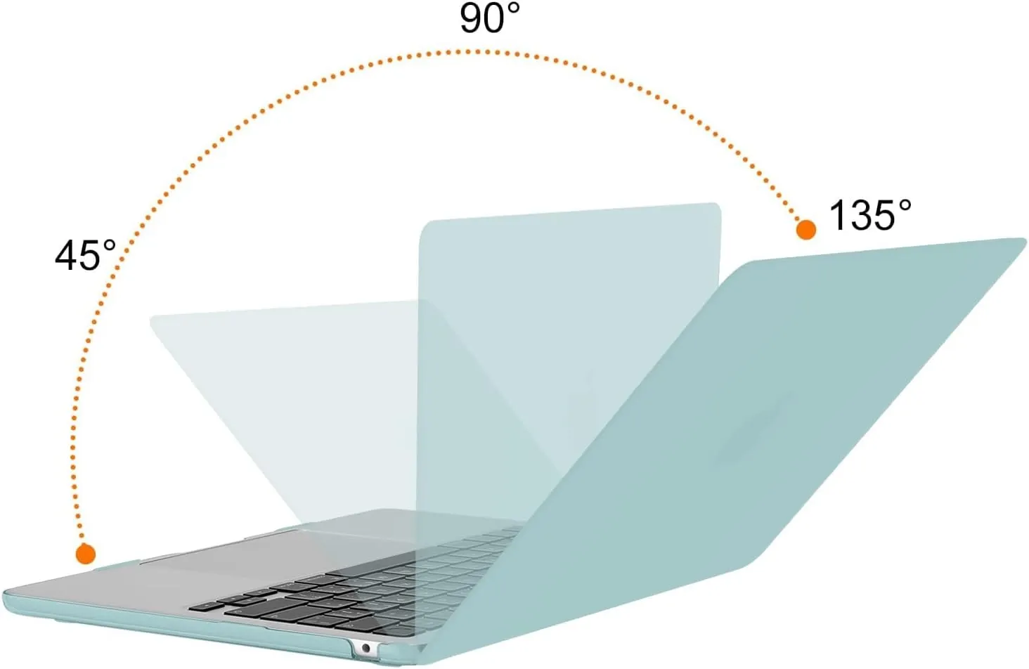 MOSISO Compatible with MacBook Air 13 inch Case 2025 2024 2023 2022 M4 A3240 M3 A3113 M2 A2681, Plastic Hard Shell&Keyboard Cover&Screen Film&Pouch for MacBook Air 13.6 inch Case, Aquamarine