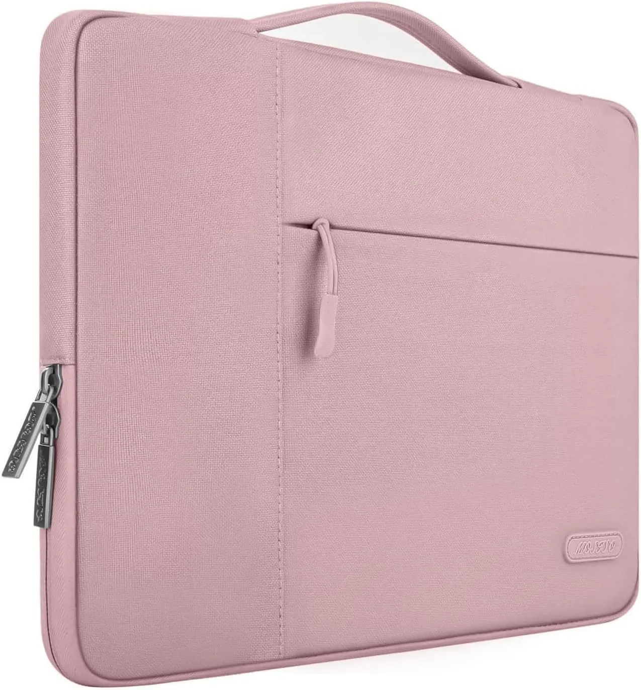 MOSISO Laptop Case 13.3 inch, 13-14 inch Laptop Sleeve with Handle Compatible with MacBook Air/Pro 13 / Pro 14, HP Dell ASUS Lenovo Notebook, Polyester Multifunctional Computer Bag, Pink