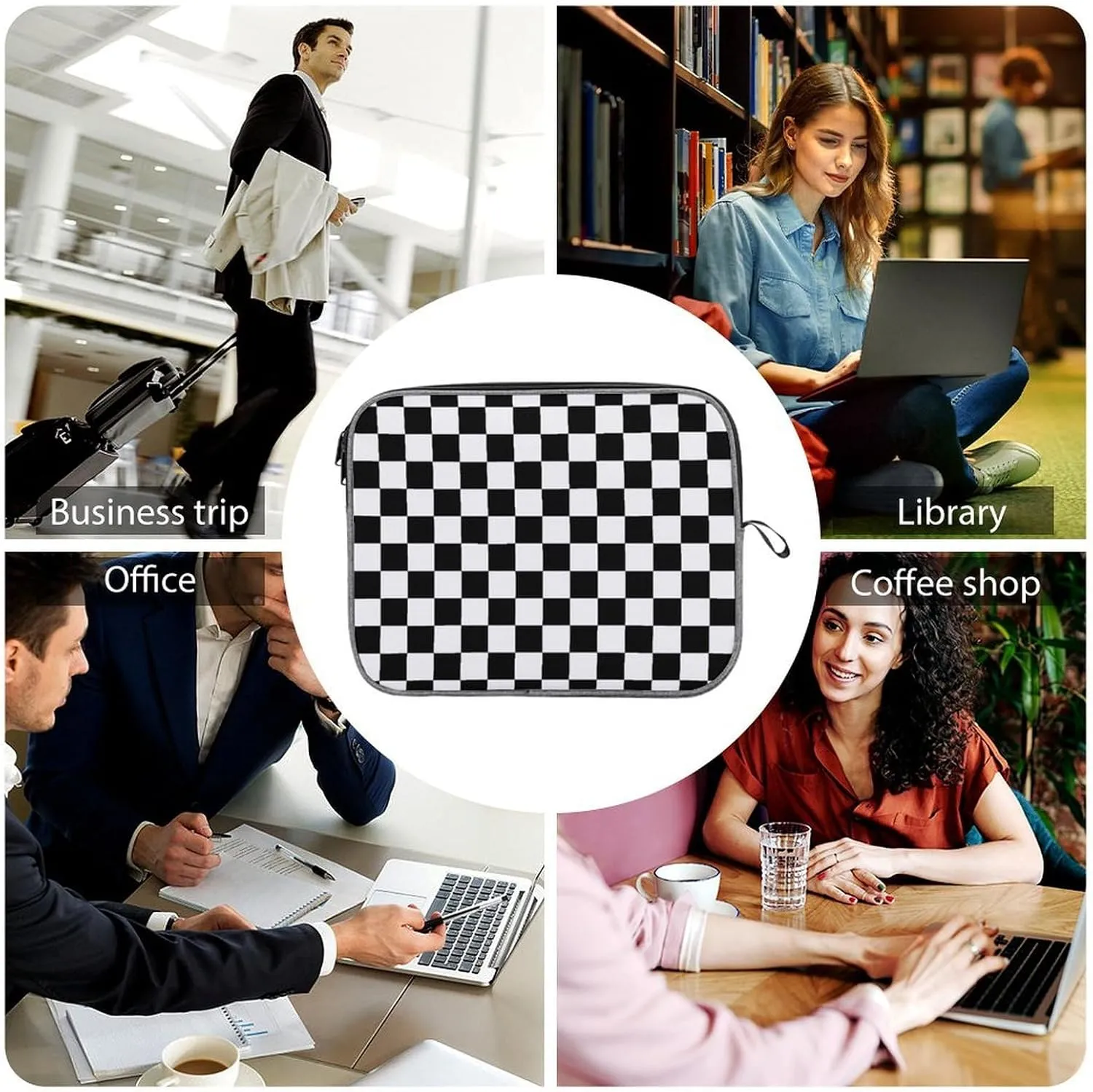 Murray Tartan Large Capacity Portable Laptop Case Unisex