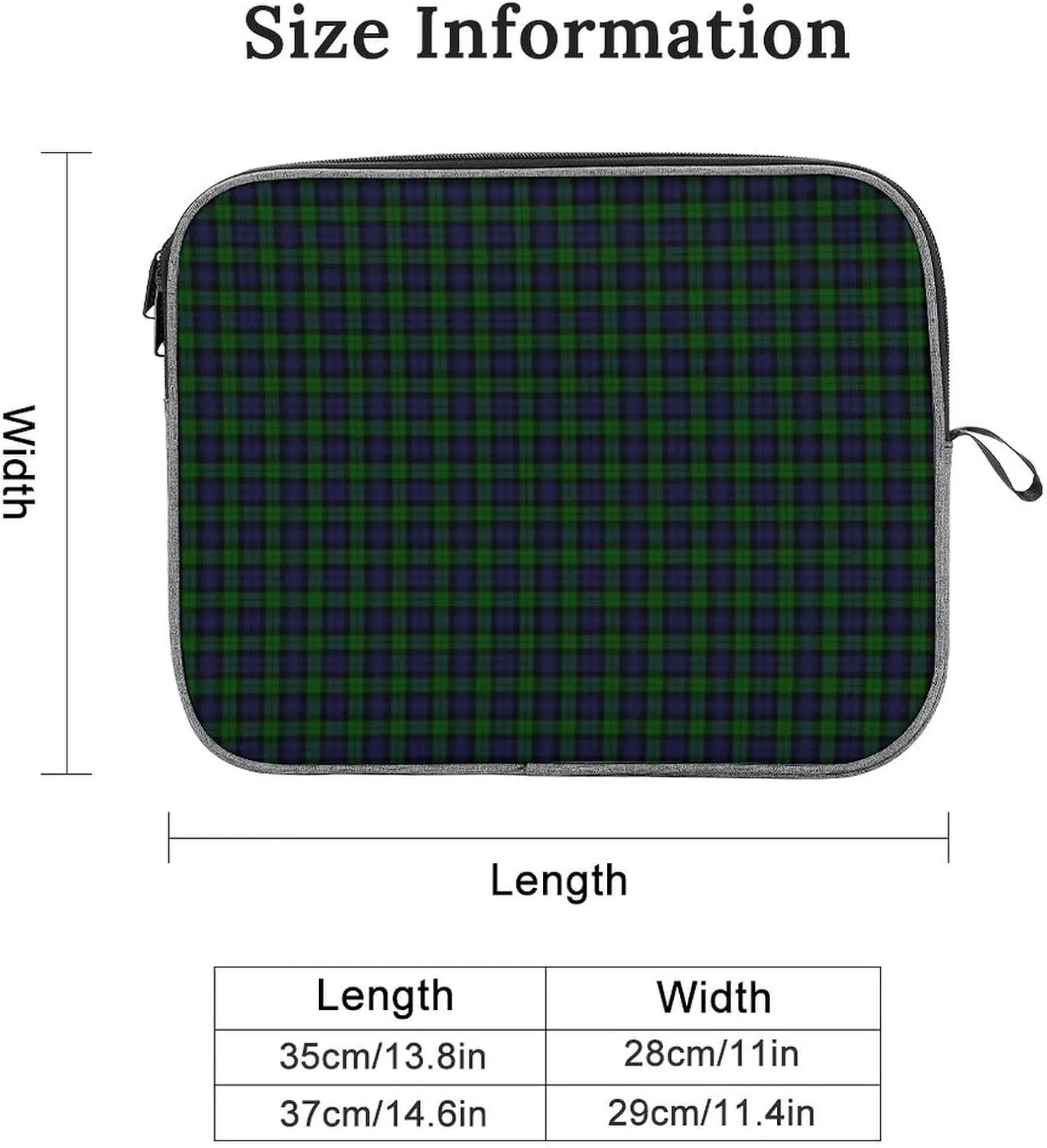 Murray Tartan Large Capacity Portable Laptop Case Unisex
