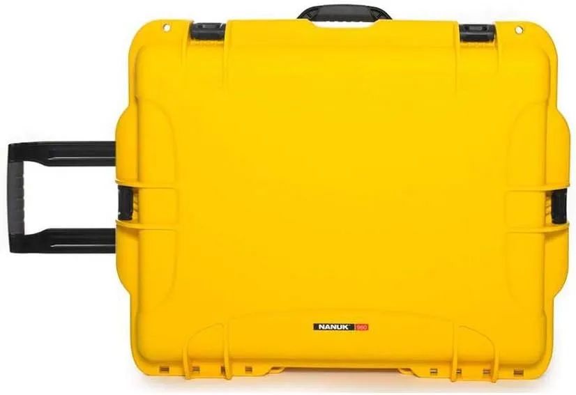 NANUK Wheeled Series 960 Lightweight NK-7 Resin Waterproof Protective Rolling Case, Yellow