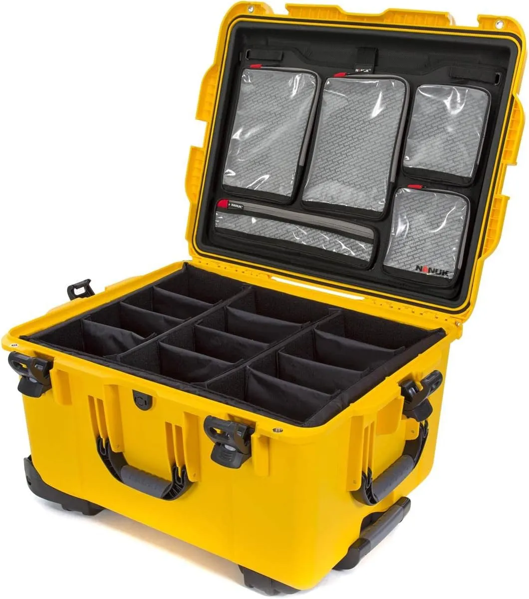 NANUK Wheeled Series 960 Lightweight NK-7 Resin Waterproof Protective Rolling Case, Yellow