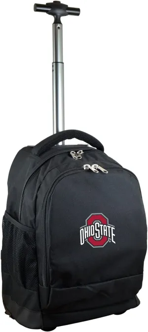 NCAA Ohio State Buckeyes Expedition Wheeled Backpack, 19-inches, Black