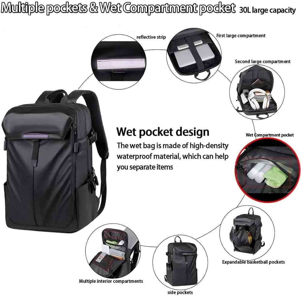 New cycling backpack, business computer laptop bag, outdoor expandable helmet, basketball bag, waterproof backpack