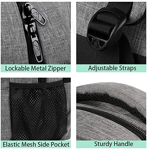 New Fusion Arrival 2024 Stylish Travel Laptop Backpack, Work Bag Lightweight Laptop Bag with USB Charging Port, anti Theft Business Backpack, Water Resistant School Rucksack Gift for Men and Women, Fits 15.6 Inch Laptop, Grey