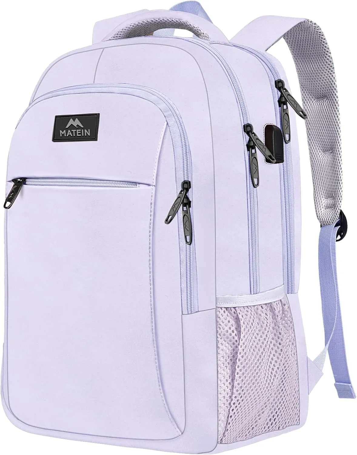 New Fusion Arrival 2024 Stylish Travel Laptop Backpack, Work Bag Lightweight Laptop Bag with USB Charging Port, anti Theft Business Backpack, Water Resistant School Rucksack Gift for Men and Women, Fits 15.6 Inch Laptop, Grey