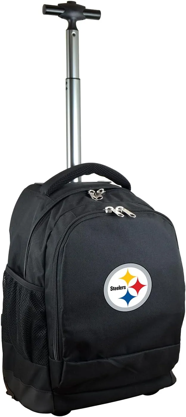 NFL Wheeled Backpack, 19-inches, Black