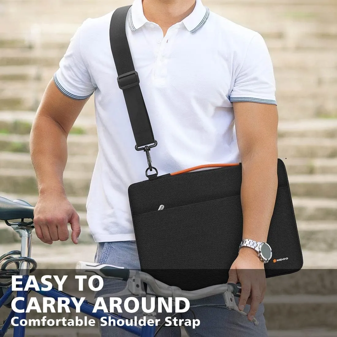 NIDOO 15.6" Laptop Sleeve case Notebook Shoulder Bag Handbag for 15.6" IdeaPad 3i / 15.6" Legion Slim 7 Gen 6/15.6" ThinkPad E585 T15 P15 P53s / 16" Legion 5 Pro Gen 6 / Dell XPS 17