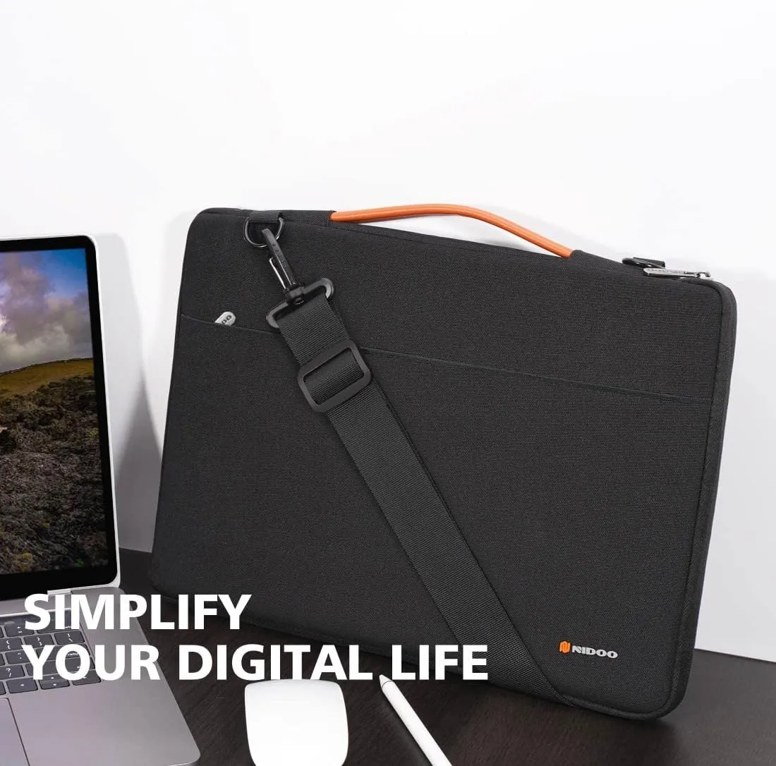 NIDOO 15.6" Laptop Sleeve case Notebook Shoulder Bag Handbag for 15.6" IdeaPad 3i / 15.6" Legion Slim 7 Gen 6/15.6" ThinkPad E585 T15 P15 P53s / 16" Legion 5 Pro Gen 6 / Dell XPS 17