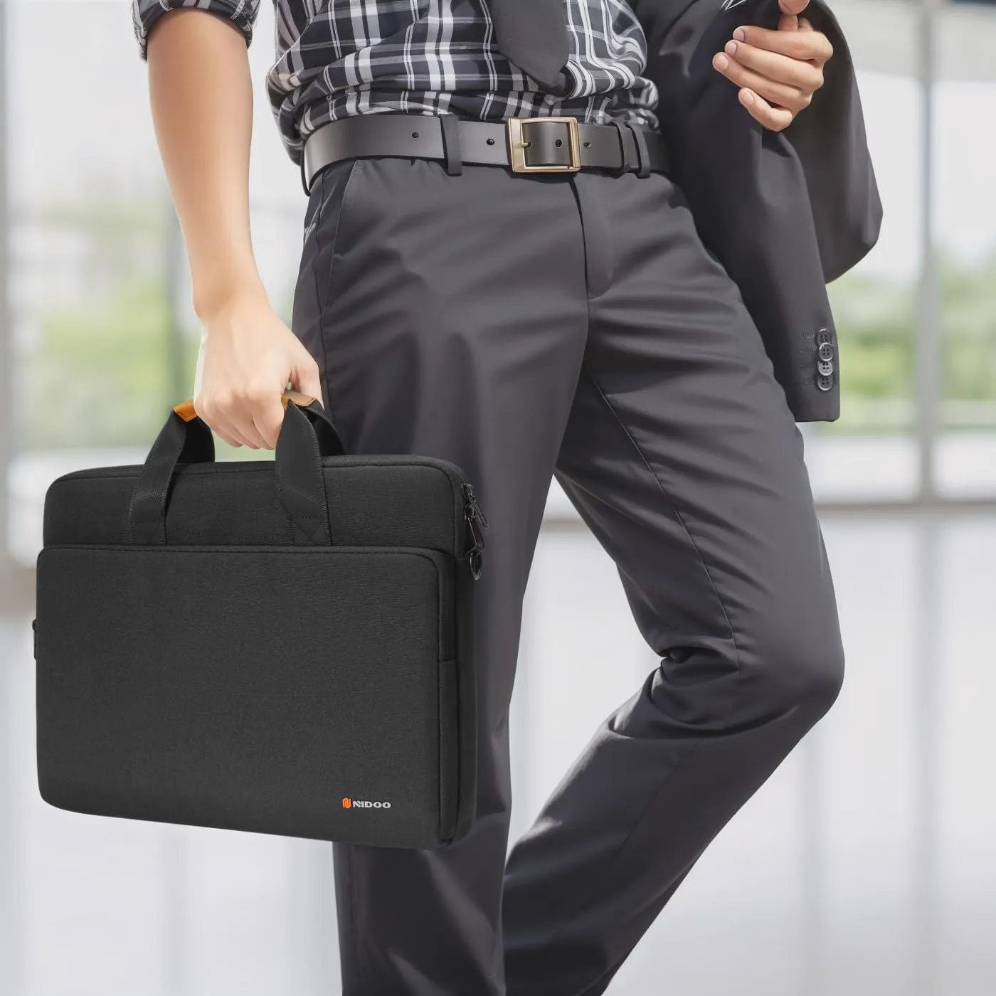 NIDOO 16 inch Laptop Shoulder Bag - 15.6 inch Computer Sleeve Carrying Case Compatible with 16" MacBook Pro M3 M2, 16" Legion 7i, 15.6" XPS 15, Acer Nitro 5, ThinkPad E15