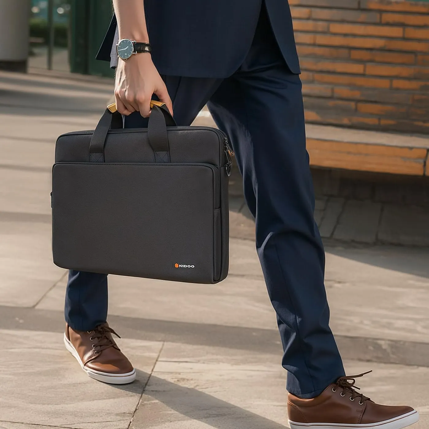 NIDOO 16 inch Laptop Shoulder Bag - 15.6 inch Computer Sleeve Carrying Case Compatible with 16" MacBook Pro M3 M2, 16" Legion 7i, 15.6" XPS 15, Acer Nitro 5, ThinkPad E15