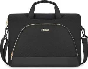 NIDOO 17.3 inch Laptop Bag 17 inch Laptop Sleeve Shoulder Computer Case for HP Gaming Pavilion 17/ Acer Chromebook 317/17.3" Lenovo Legion 5 / Dell G7/ LG Gram 17 / MSI 17 / ASUS ROG Handbag, Black