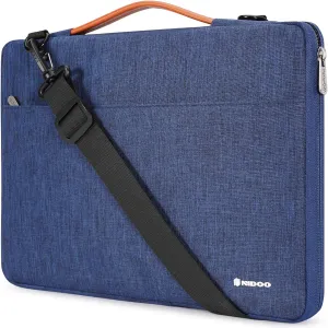 NIDOO Laptop Sleeve Shoulder Bag Case for 13.6" Macbook Air M2 2022/13" Macbook Air / 14" 13 inch MacBook Pro/Surface Pro 7 8 X / 12 inch Acer Chromebook 712/14" ThinkPad X1 Carbon Gen 9, Blue