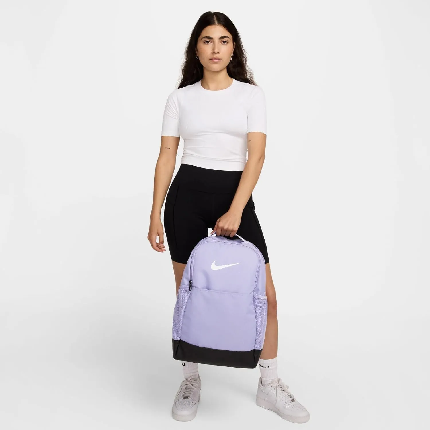 Nike Brasilia 9.5 Training Backpack, Lilac Ice/Black/White, Medium