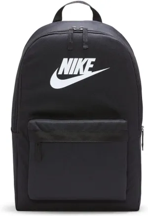 Nike Heritage Backpack, Black/Black/White, Medium
