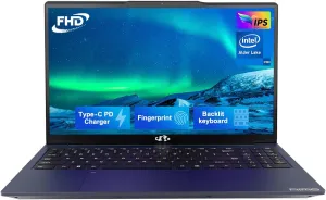 NIMO 15.6 IPS FHD-Laptop, Intel 12th Gen N100 (Beat i3 1115G4 Up to 3.4GHz) 8GB RAM 256GB SSD Laptop-Computer with Backlit Keyboard Fingerprint Type-C 65W Blue (Renewed)