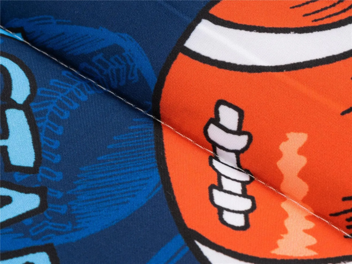 NTBED Sport Basketball Printed Zipper Bedding Sets Full Lightweight Microfiber Football Comforter Sets with Fitted Sheet Pillow Covers,Blue