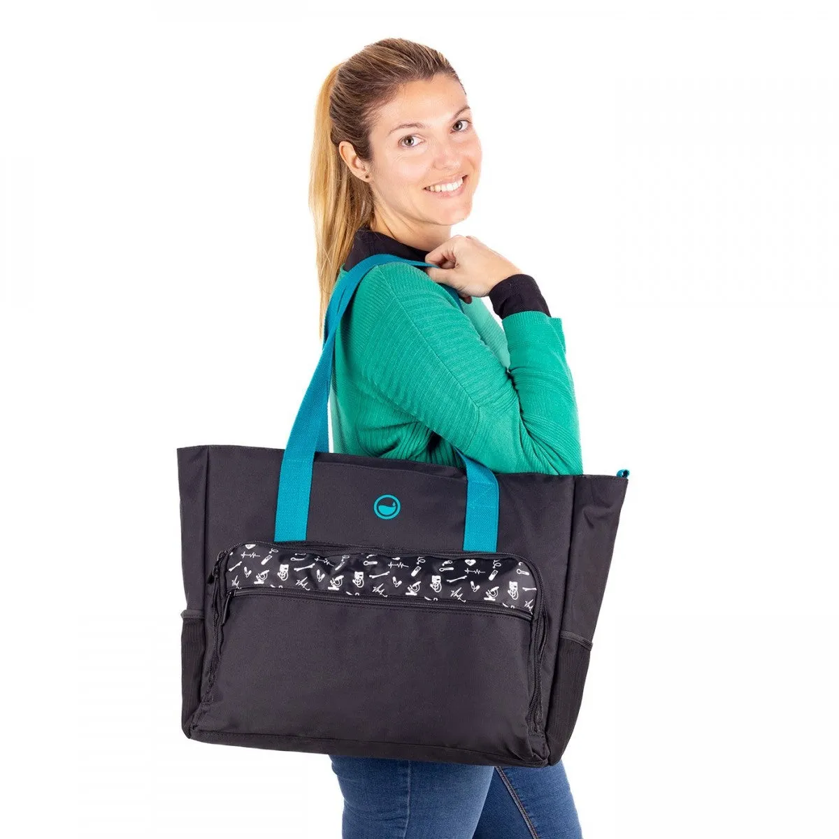Nurse Tote Bag for Home Care Visits Black
