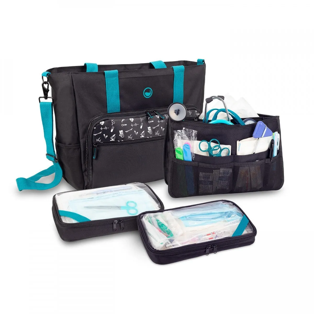 Nurse Tote Bag for Home Care Visits Black