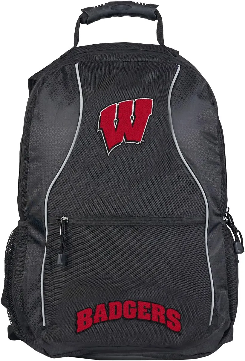 Officially Licensed NCAA "Phenom" Backpack, Black, 19"