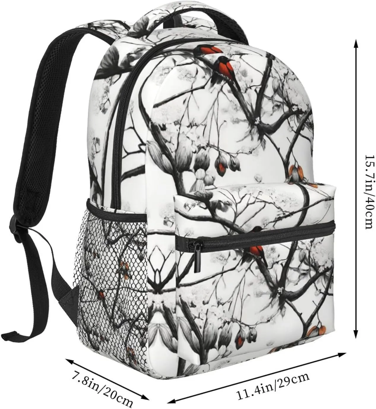 Old Leaves Tree Art Shoulder Book Bags Polyester Multipurpose Anti-Theft Carry On Bag Large Capacity Travel Hiking & Camping Rucksack