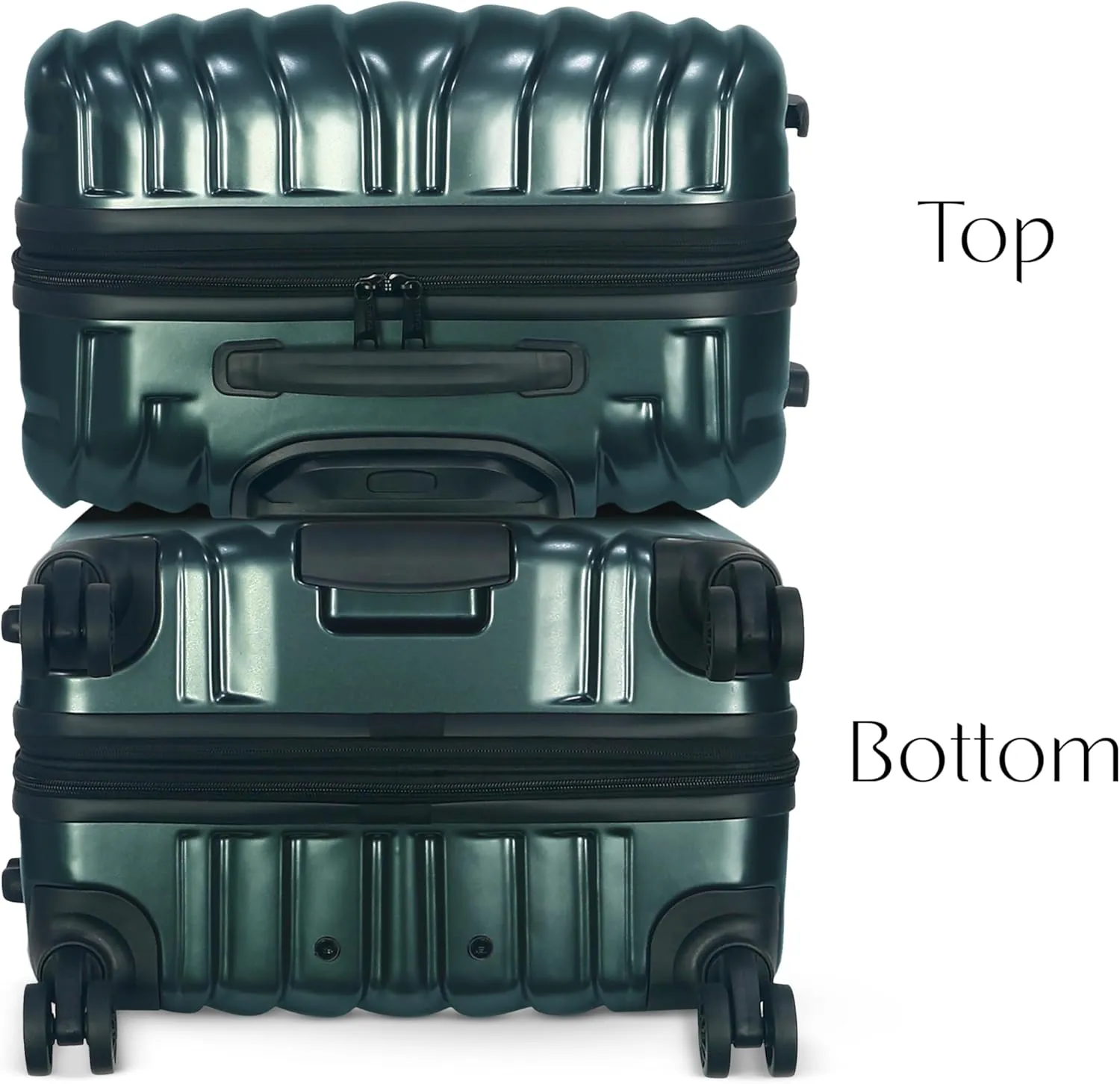 Olympia U.S.A. Shadow 3-Piece Luggage Set (21", 25", 29") – Expandable Hardside Suitcases with Double-Spinner Wheels, Telescoping Handle, Utility Hook & Hidden Laptop Compartment (Forest Night)
