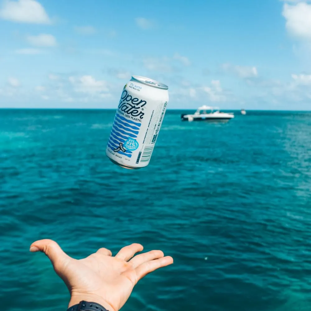 Open Water Still 12oz Cans (4 Cases, 48 Cans) - Sustainable Aluminum Canned Still Water With Electrolytes - 7.0 pH Balanced BPA-Free Ultra-Purified Water