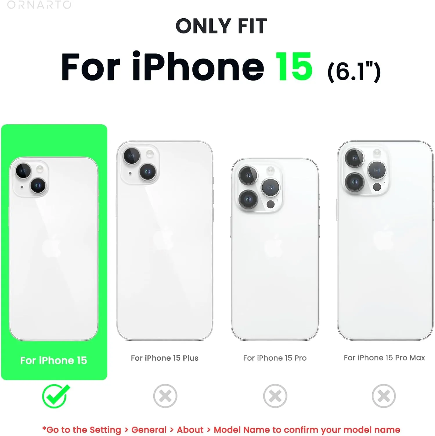 ORNARTO Compatible with iPhone 15 Case 6.1, Slim Liquid Silicone 3 Layers Full Covered Soft Gel Rubber Phone Case, Anti-Scratch Shockproof Protective Cover 6.1 Inch, Black