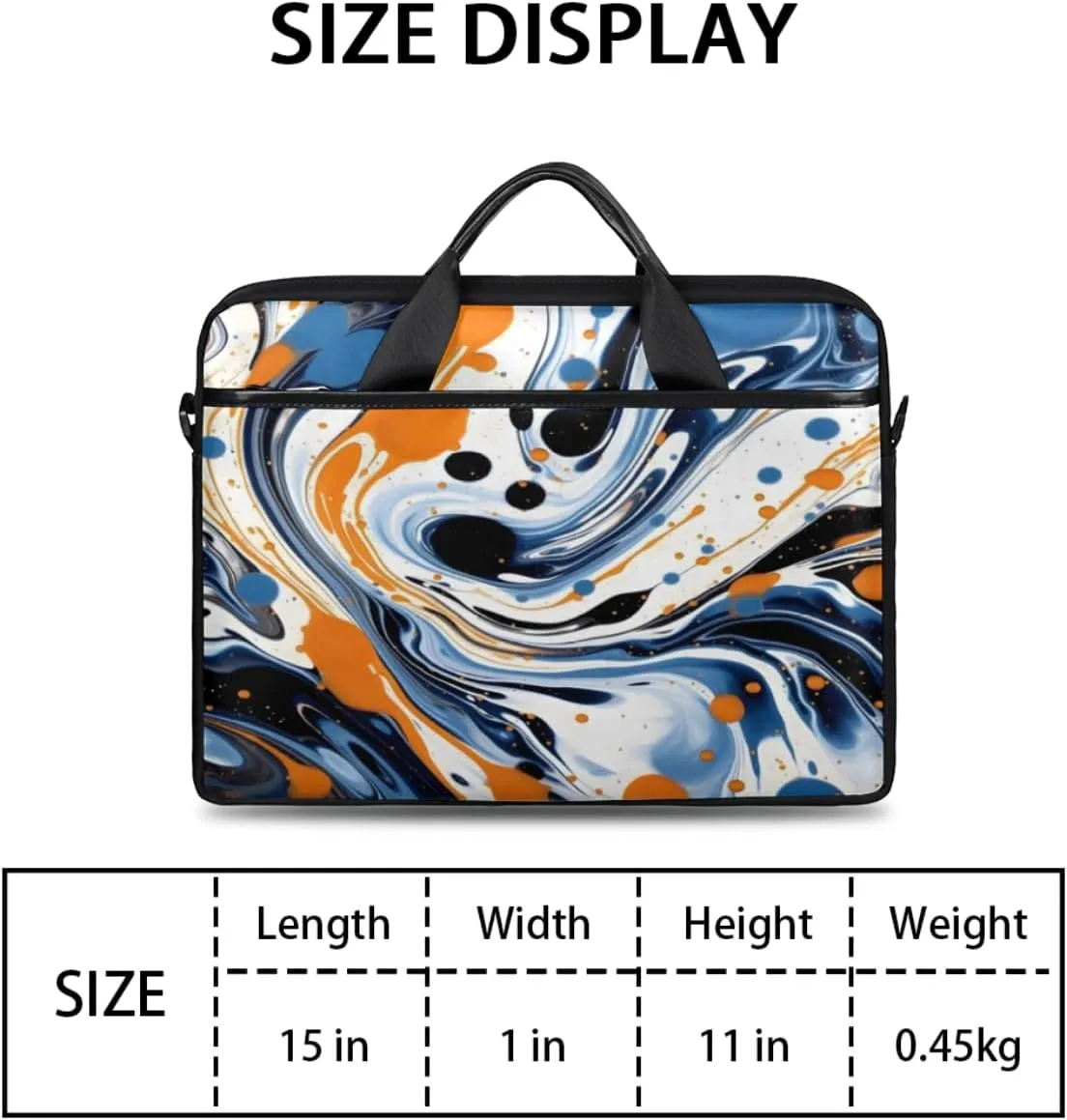 Paris Butterflys Laptop Bag for Men Women 13-15 Inch Case Bags Sleeve Shoulder with Anti Slip Removable The Pad Straps