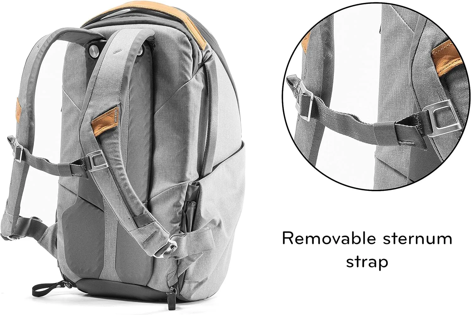 Peak Design Everyday Backpack Zip 20L, Carry-on Backpack with Laptop Sleeve, Ash (BEDBZ-20-AS-2)