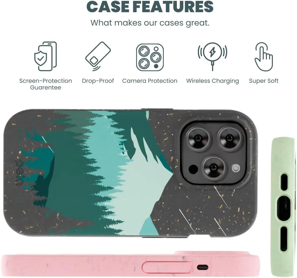 Pela | Phone Case Compatible with iPhone 15 Pro Max | Limited Edition | Supports Wireless Charging | Cute Eco Friendly | Jungle Cat