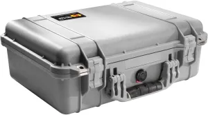 Pelican 1600 Camera Case With Foam (Silver)