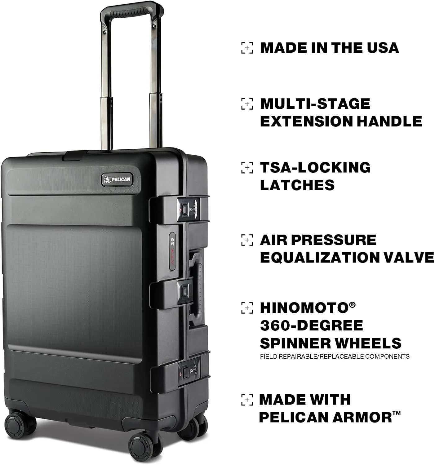 Pelican 25", Black, Medium Size Check-in
