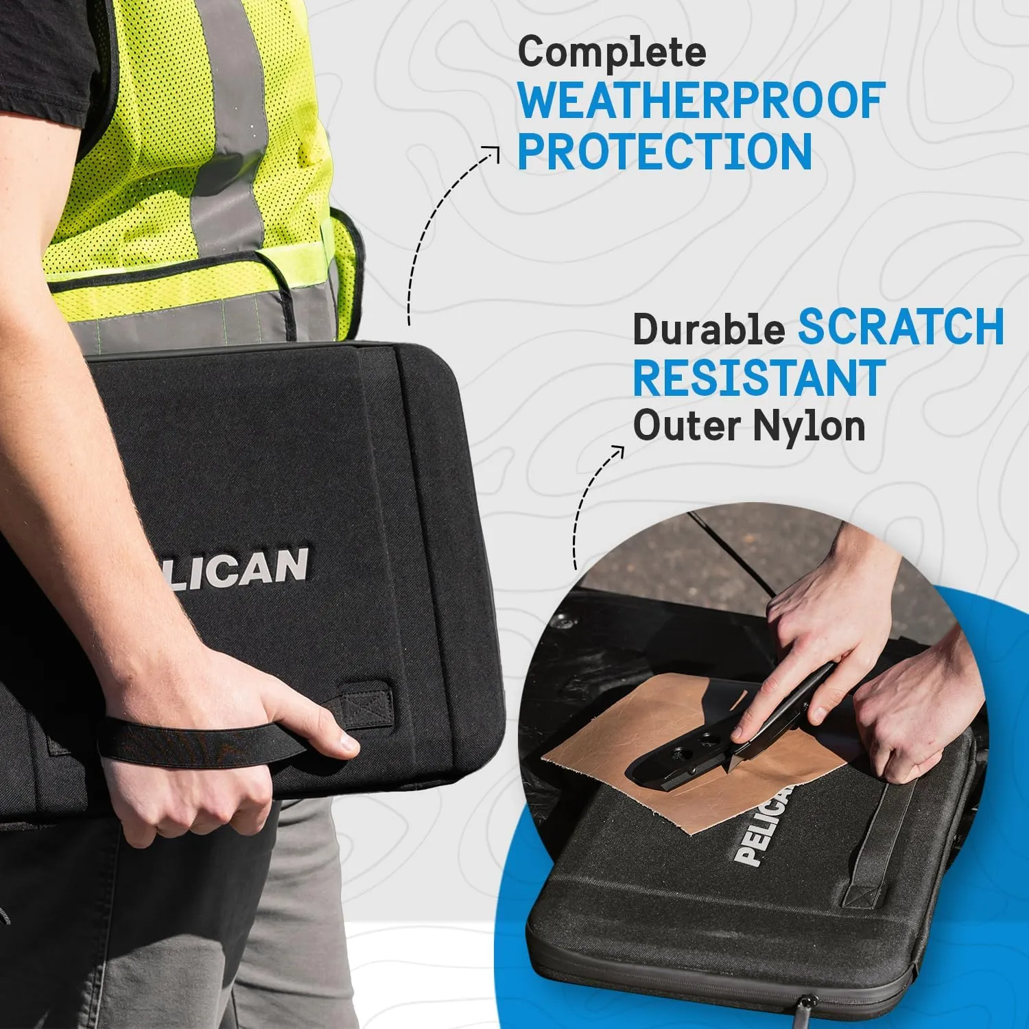Pelican Adventurer - Laptop Bag/Case 14 Inch - [Elastic Carrying Handle] [Secure Zip Lock] Waterproof, Scratchproof and Heavy Duty Laptop Sleeve for All Laptops from 12 inches up to 14 inches - Black
