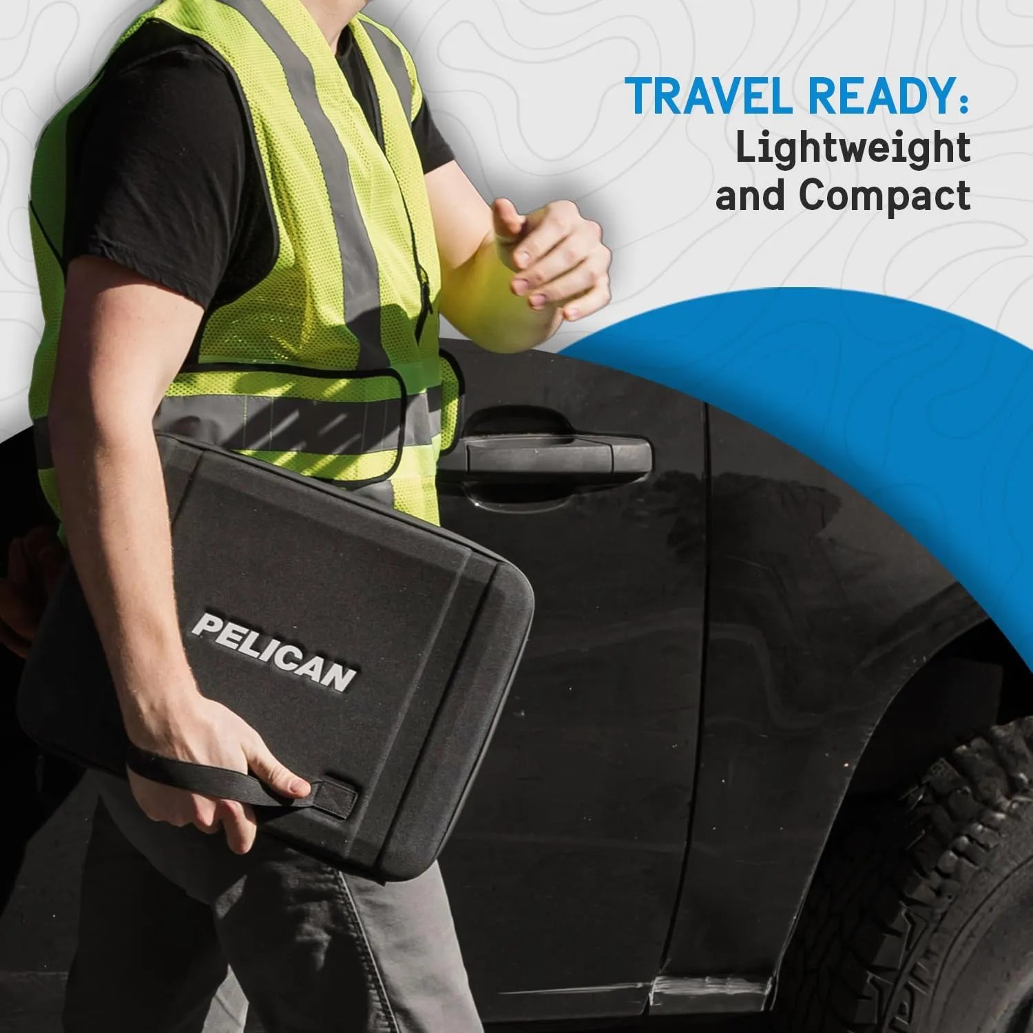 Pelican Adventurer - Laptop Bag/Case 14 Inch - [Elastic Carrying Handle] [Secure Zip Lock] Waterproof, Scratchproof and Heavy Duty Laptop Sleeve for All Laptops from 12 inches up to 14 inches - Black